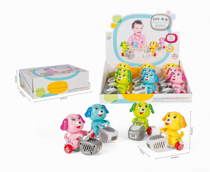 Заводная игрушка "Собачка" в дисплее 9шт. 33*26*10  810