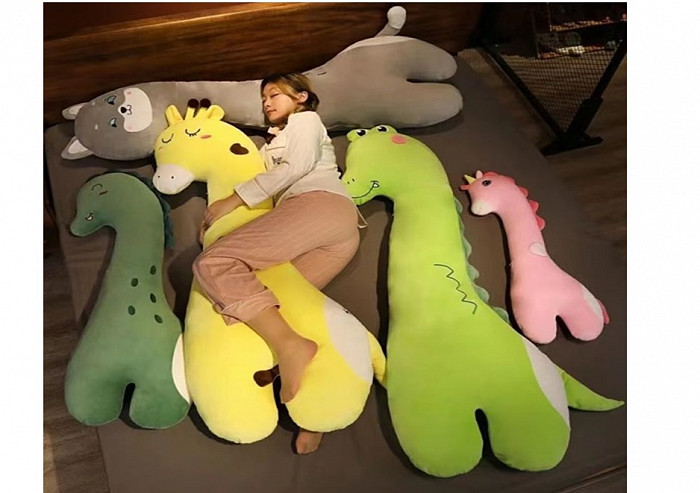 Подушка животные длин. Микс 80см 4504